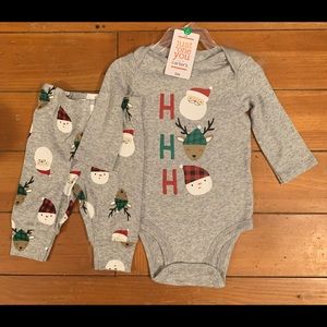 New Ho Ho Ho Carter’s Christmas Set Sz 3 mo
